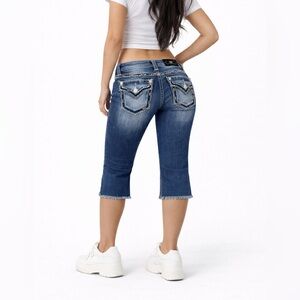 Y2K Miss Me Low Rise Capri Jeans Blue Size 30